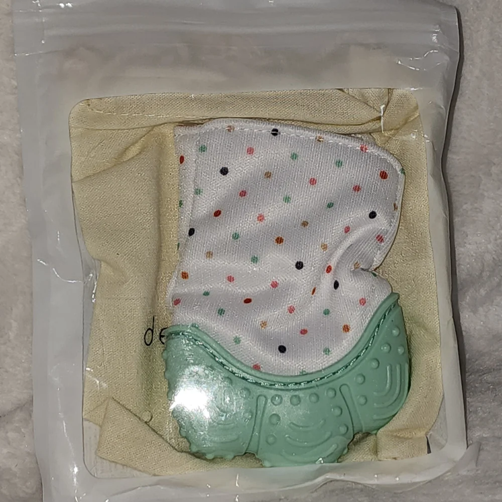 Polka Dot Teething Mitten for Babies